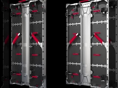 both indoor and outdoor 500*1000*74mm Aluminum silver  cabinet