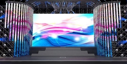Portable Indoor Advertising Curved Led Display Screen P3.91 900cd 43 scan