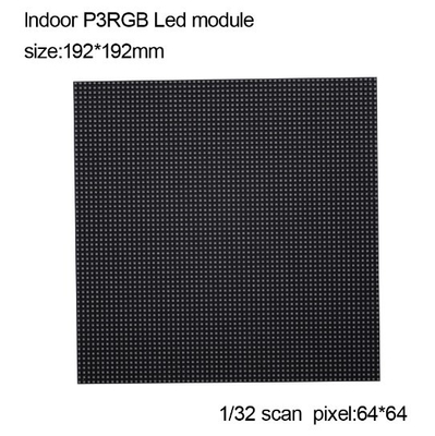 Full Color LED Matrix Module 192x192mm 64x64pixel P3 Indoor SMD2121 LED Display Screen