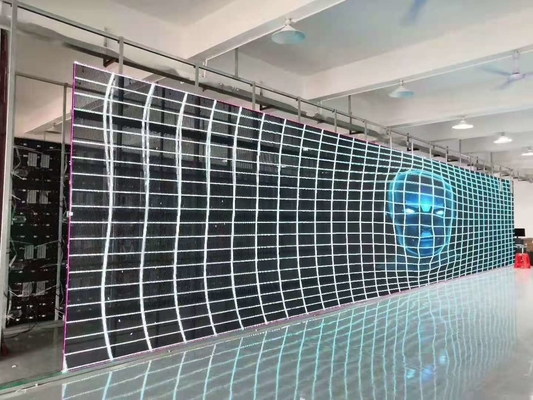 Wall / Ceiling / Floor Mounted Transparent LED Screen For Indoor / Outdoor