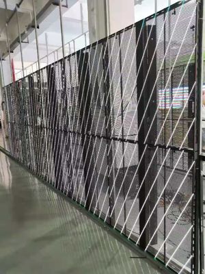High Refresh Led Window Display Screens Antiwear P3.9-7.8 Transparent Grille Screen Led Screen