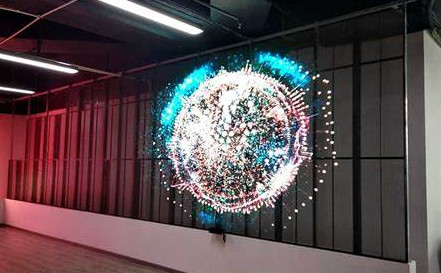 75% Transparent Glass LED Screen with Long Service Life
