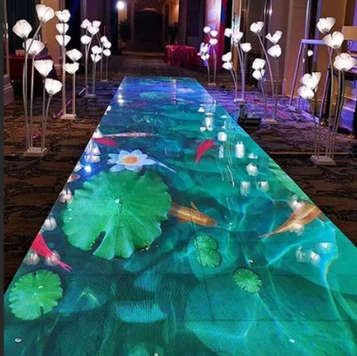DMX Control LED Screen Floor Tiles Indoor / Outdoor High grade Aluminum Alloy Material