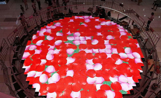 Lightweight，Durable Indoor/Outdoor LED Floor Tile Screen RGB Color Changing Lighting