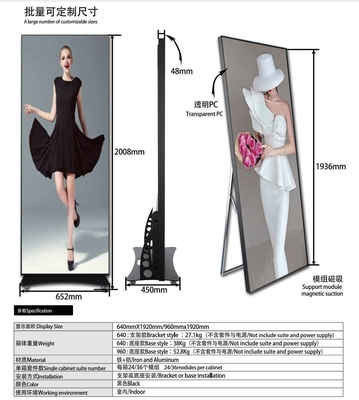 HD Indoor P2.5 foldable Bracket Poster LED Screen for Shopping Mall Video Wall