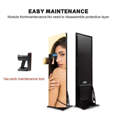 HD Indoor P1.86 LED Screens Poster Advertising Video Player long Lifespan