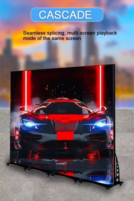 HD Indoor P2 Advertising LED Poster Video Display Digital Player Portable Wheel Move