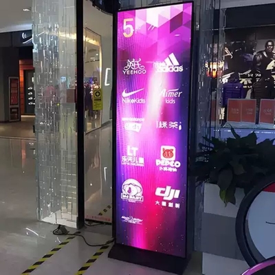 HD Indoor P2 Advertising LED Poster Video Display Digital Player Portable Wheel Move