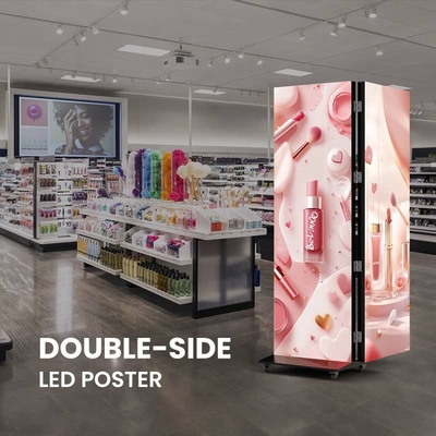 Double-sided HD LED Display Poster Digital Advertising Video Player P1.25 P1.538 P1.86 P2 P2.5 P3