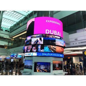 Digital Signage Rental Type Curved Led Panel In P3.91 For Outdoor Storefront