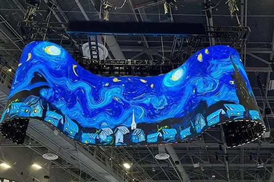 Digital Signage Rental Type Curved Led Panel In P3.91 For Outdoor Storefront