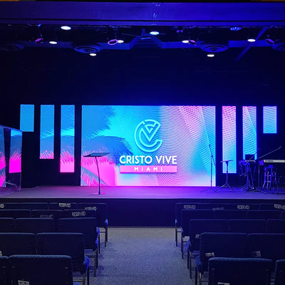 Indoor Best HD LED stage Backdrop Screen For Church & Concert P1.5 P1.9 P2.6 P2.9 P3.9