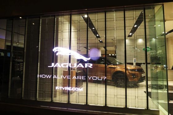 3m*2.5m Transparent Grille LED Screen For Retail Shop Curtain Window