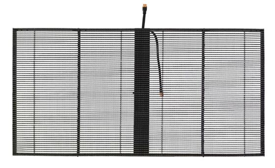 Commercial Advertising Transparent Glass LED Screen SMD1921 1000*1000mm with 9245 Dots/m² for Outdoor Use