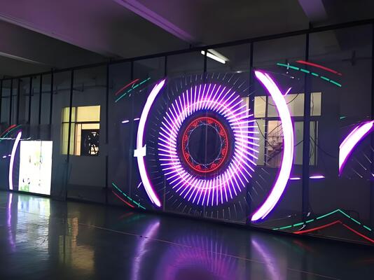 High Brightness Full Color LED Transparent Screen with Customized Size for Indoor and Outdoor Use