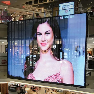Embedded Transparent Glass LED Screen 3.91mm-7.82mm Building Advertising