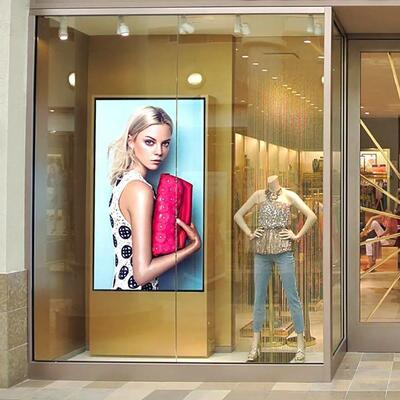 3.91mm High Transparency Led Shop Window Display Enery-saving 65536dots/ M2