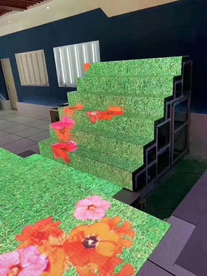 ODM Party Wedding Dance Floor Led Screen Hire 2800Hz For Stage Tile