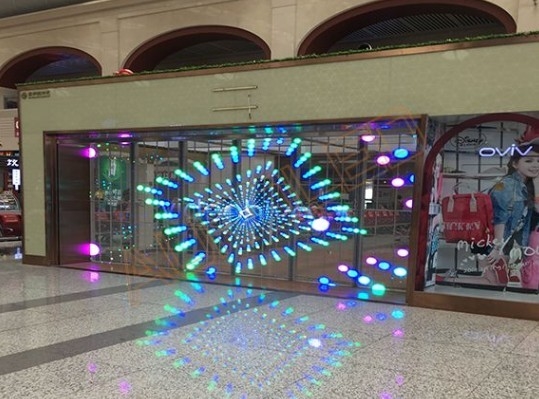 9245 Pixels Transparent Professional Led Display Screen 5000cd 10.4mm