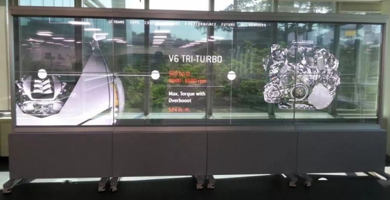 9245 Pixels Transparent Professional Led Display Screen 5000cd 10.4mm