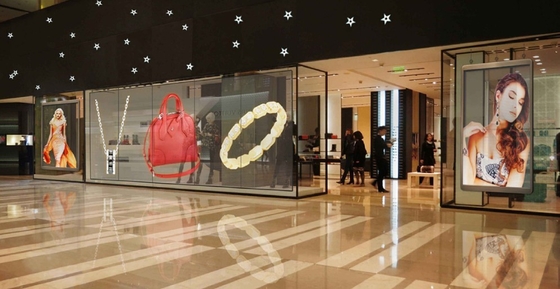 9245 Pixels Transparent Professional Led Display Screen 5000cd 10.4mm