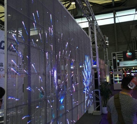 63775 Dots/ M2 Led Window Display Screen Signs 1R1G1B ISO14001 See Through