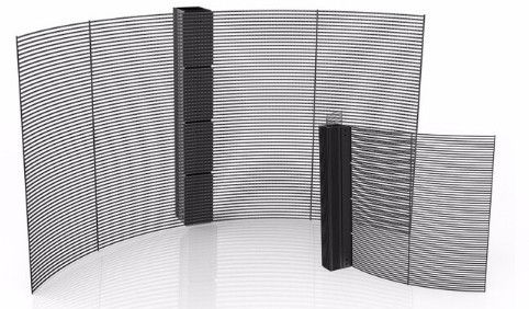 Energy Saving Led See Through Screen Wall 800W/ M2 5000cd