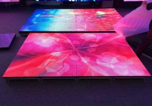 Disco Lighted Dance Floor Rental Module Size 250*250mm 40m Viewing Distance