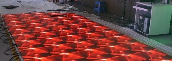 Disco Lighted Dance Floor Rental Module Size 250*250mm 40m Viewing Distance