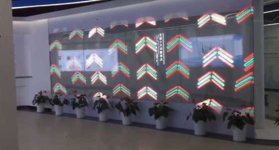 Longda Transparent Glass Wall Led Screen 5000cd P3.91mm