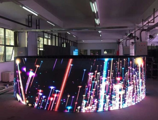 Longda Thin Flexible Led Display Screen PH2.5mm Meanwell Video Wall Module