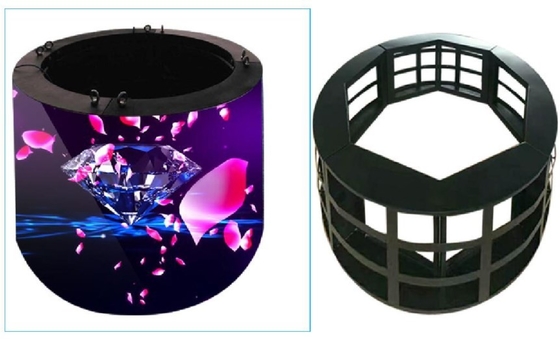 SMD Cylinder Screen Led Flexible Module Led Wall Tiles 140 To 160deg View Angle