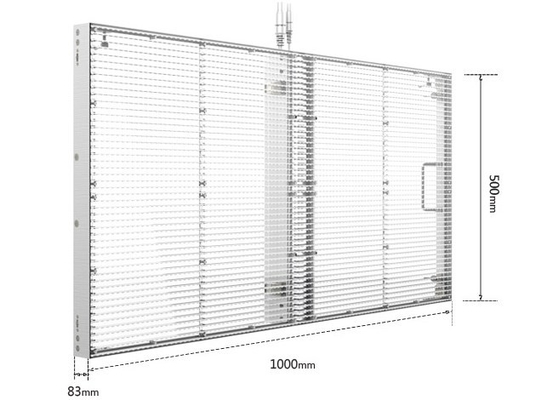 Commercial Advertising Transparent Glass LED Screen Outdoor SMD1921 1/ 2 Scan ODM