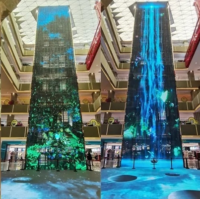 Commercial Advertising Transparent Glass LED Screen Outdoor SMD1921 1/ 2 Scan ODM