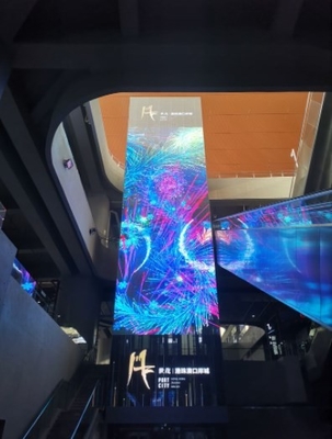 Longda Signage Transparent Glass Led Screen Wall 281 Trillion 1R1G1B