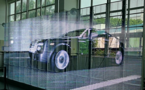 5000cd/ M2 Transparent Glass LED Screen Panel 1/ 11 Scan P5.6 LED Mesh Curtain