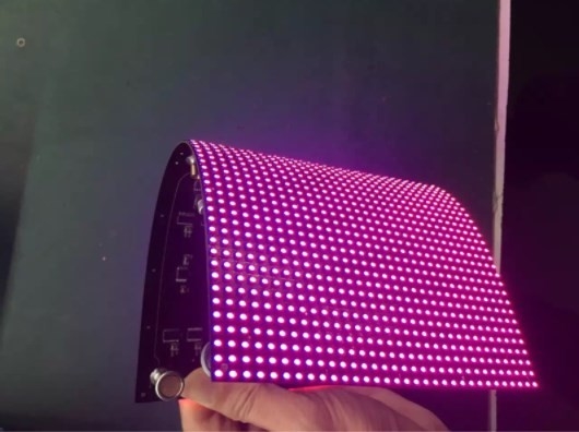 P4mm Programmable Flexible Led Display Soft Meanwell For Exhibition Hall