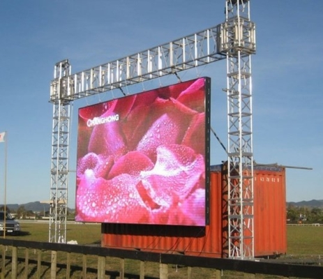 High Lightness 1R1G1B Outdoor Led Video Walls Advertising Board P4mm 14bit