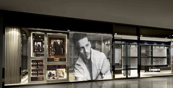 ISO14001 Interactive Creative Transparent Led Window Display ODM For Shopping malls