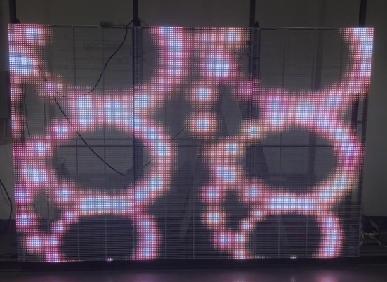AC85V Transparent LED Video Wall Screen RGB Led Window Display Screen