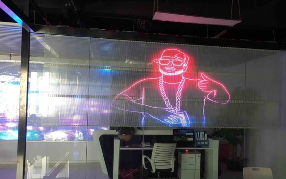P2.8 Transparent Glass LED Screen Customized Indoor Outdoor For Shopping Mall