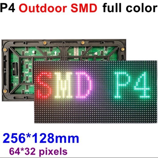 Outdoor P4 SMD Full Color LED Display Module 320X160mm / 256X128mm LED Screen Module