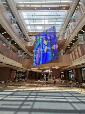 Wall / Ceiling / Floor Mounted Transparent LED Screen For Indoor / Outdoor
